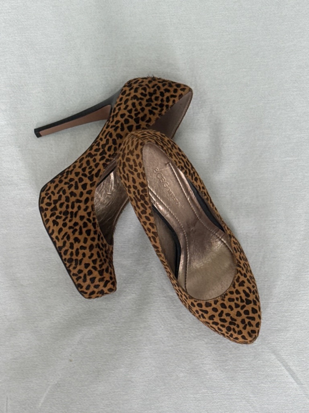 BCBGeneration Parade2 Leopard Print Calf Hair Platform Pump
